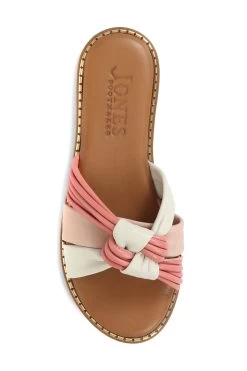 Jones Bootmaker Pink Ginia Leather Slider Sandals -Boutique Fashion Shoe Store C66104s4