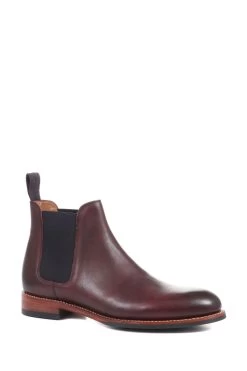 Jones Bootmaker Red Bayridge Leather Goodyear Welt Chelsea Boots -Boutique Fashion Shoe Store C70189s3