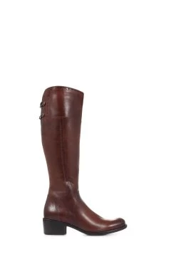 Jones Bootmaker Slim Fit Rachel Rider Brown Boots -Boutique Fashion Shoe Store C72818s2