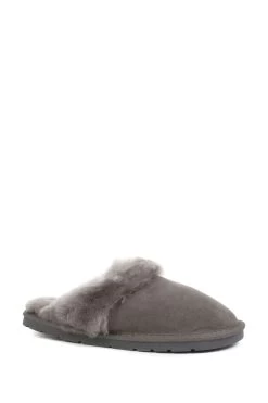 Jones Bootmaker Grey Sheepskin Mule Slippers