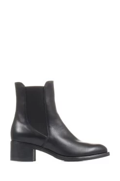 Jones Bootmaker Doria Black Heeled Leather Chelsea Boots