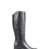 Jones Bootmaker Donatella Black Knee High Leather Boots -Boutique Fashion Shoe Store C86371s