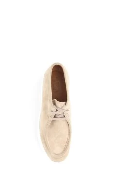 Jones Bootmaker Cream Soren Suede Leather Trainers -Boutique Fashion Shoe Store C89412s3
