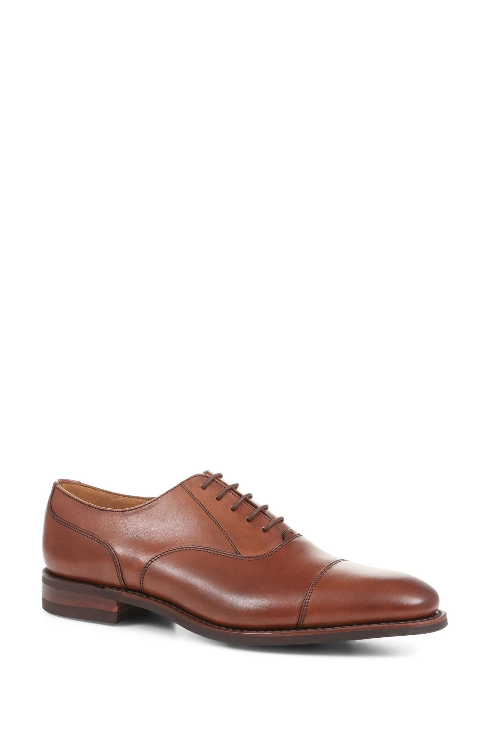Jones Bootmaker Brown Comanche Wide Fit Goodyear Welted Leather Oxford Shoes 4 Jones Bootmaker Brown Comanche Wide Fit Goodyear Welted Leather Oxford Shoes - Image 2