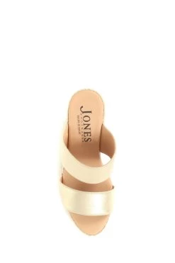 Jones Bootmaker Gold Amabelle Wedge Mule Sandals -Boutique Fashion Shoe Store C90922s4