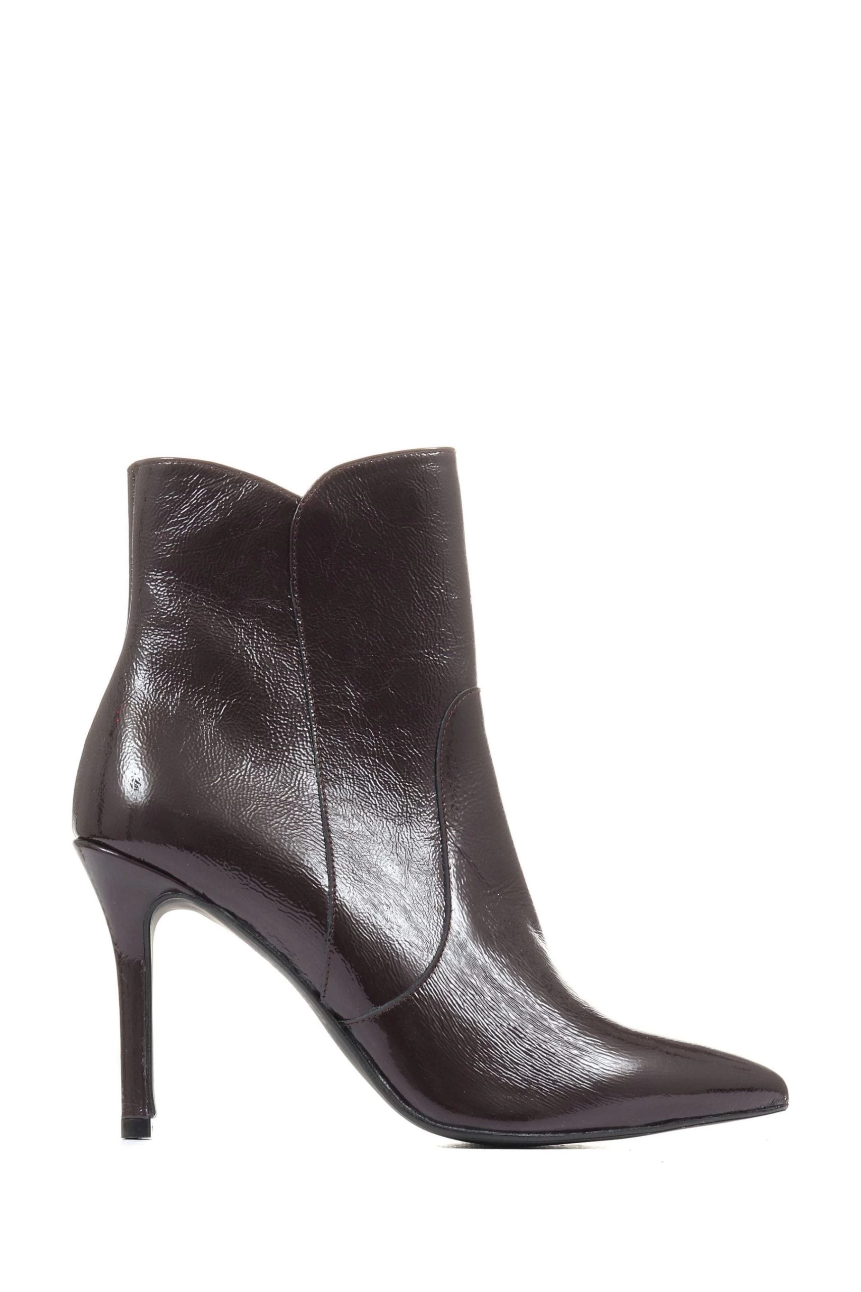 Jones Bootmaker Purple Cadence Heeled Leather Ankle Boots 3 Jones Bootmaker Purple Cadence Heeled Leather Ankle Boots