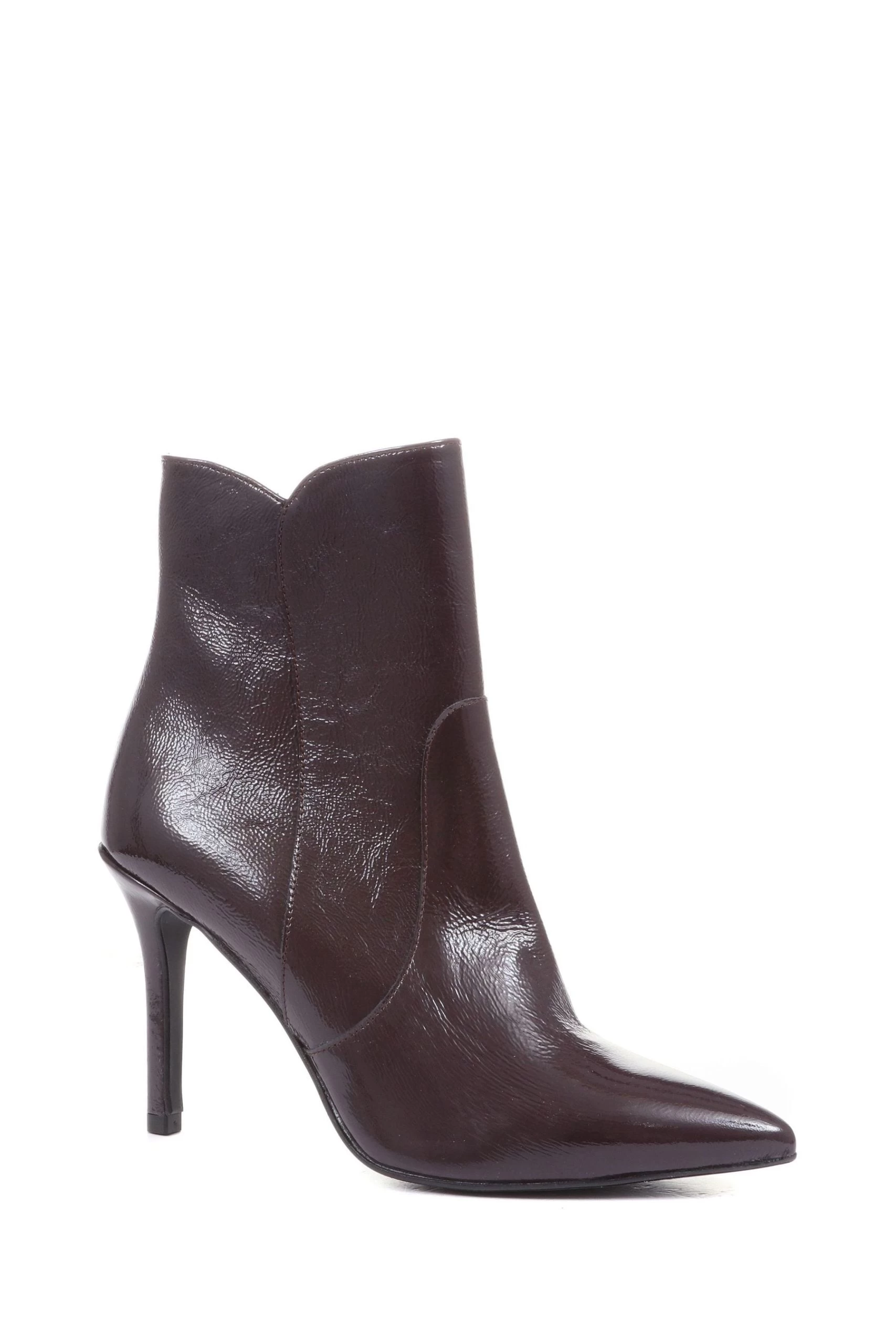 Jones Bootmaker Purple Cadence Heeled Leather Ankle Boots 4 Jones Bootmaker Purple Cadence Heeled Leather Ankle Boots - Image 2