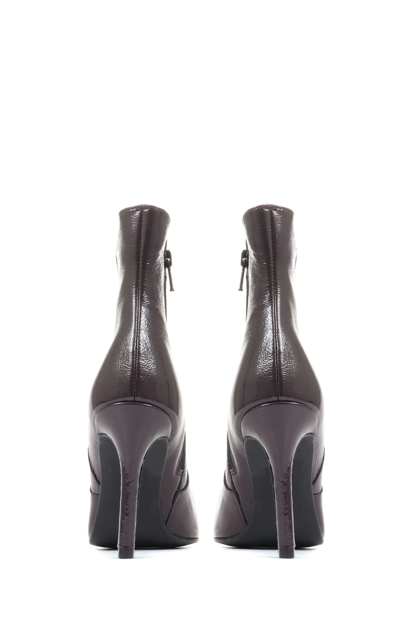 Jones Bootmaker Purple Cadence Heeled Leather Ankle Boots 5 Jones Bootmaker Purple Cadence Heeled Leather Ankle Boots - Image 3