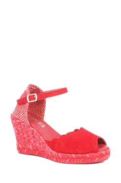 Jones Bootmaker Red Alejandra Espadrille Wedge Sandals -Boutique Fashion Shoe Store C94695s2