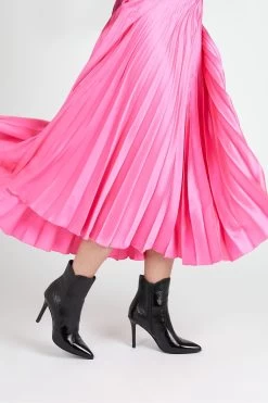 Jones Bootmaker Cadence Heeled Black Leather Ankle Boots