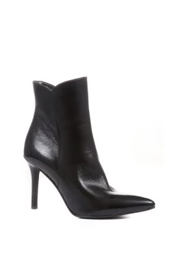 Jones Bootmaker Cadence Heeled Black Leather Ankle Boots -Boutique Fashion Shoe Store C95807s3