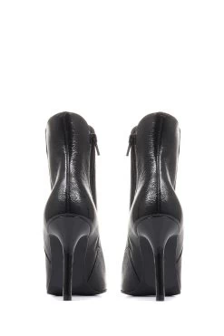 Jones Bootmaker Cadence Heeled Black Leather Ankle Boots -Boutique Fashion Shoe Store C95807s4