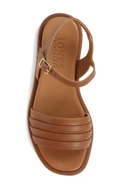 Jones Bootmaker Gratia Brown Leather Flatform Sandals -Boutique Fashion Shoe Store C98631s4