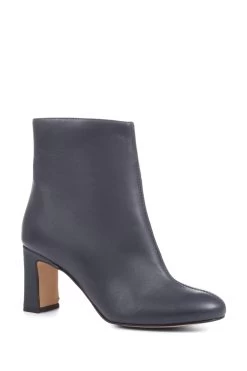 Jones Bootmaker Blue Letty Heeled Leather Ankle Boots -Boutique Fashion Shoe Store C99178s3