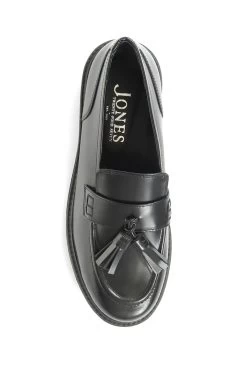 Jones Bootmaker Love Chunky Black Leather Loafers -Boutique Fashion Shoe Store D03421s4