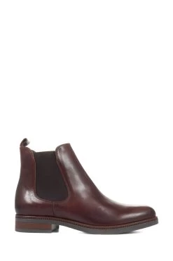Jones Bootmaker Carlotta Leather Chelsea Brown Boots