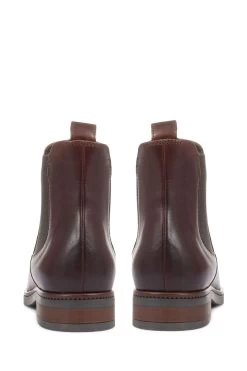 Jones Bootmaker Carlotta Leather Chelsea Brown Boots -Boutique Fashion Shoe Store D03423s5