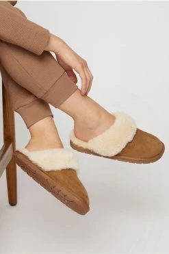 Jones Bootmaker Brown Sheepskin Mule Slippers