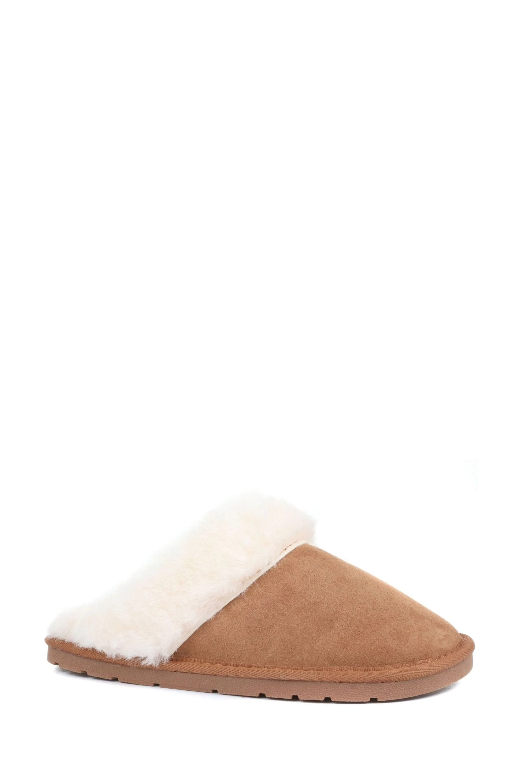 Jones Bootmaker Brown Sheepskin Mule Slippers 5 Jones Bootmaker Brown Sheepskin Mule Slippers - Image 3