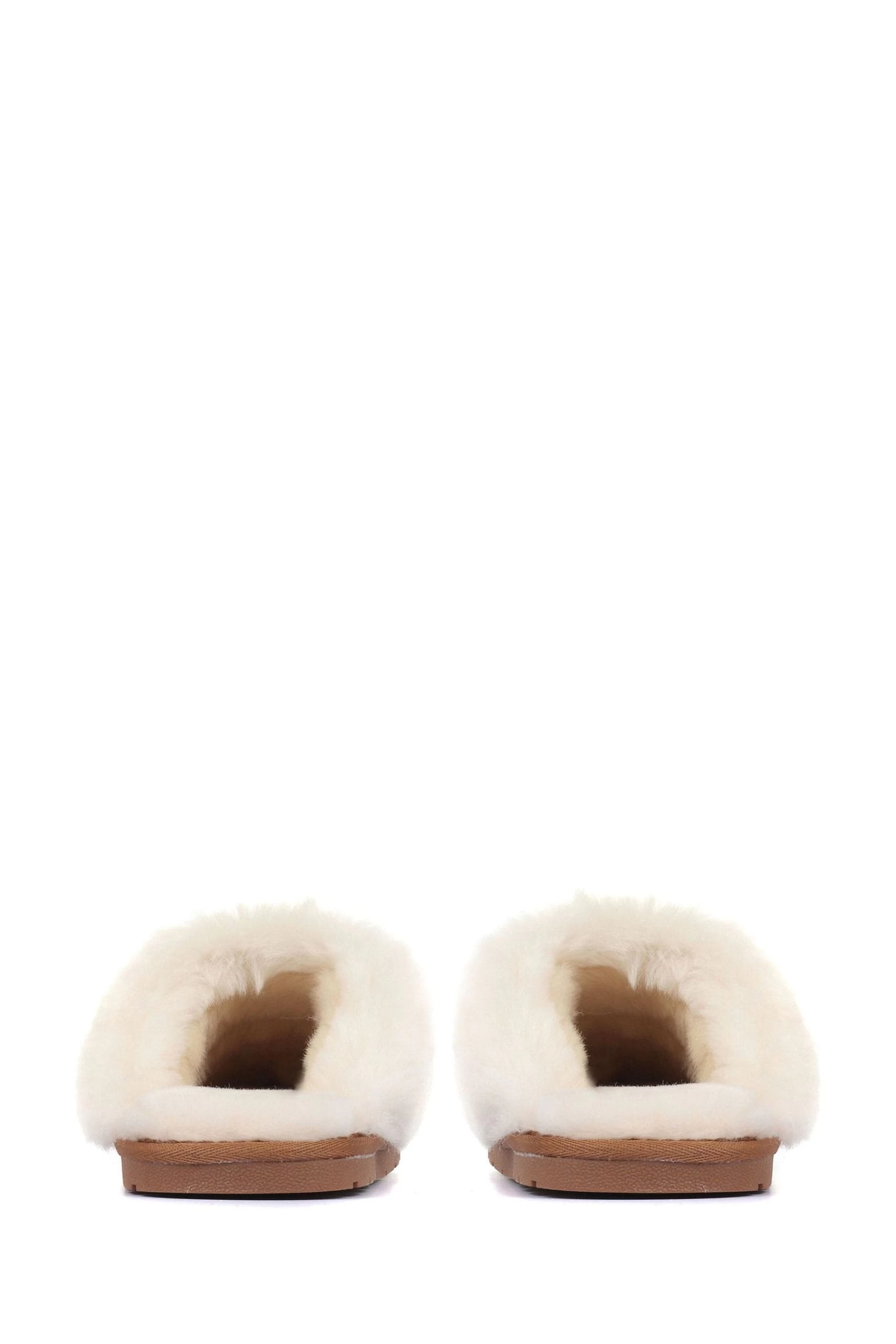 Jones Bootmaker Brown Sheepskin Mule Slippers 6 Jones Bootmaker Brown Sheepskin Mule Slippers - Image 4