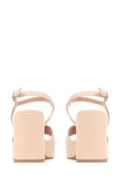 Jones Bootmaker Nude Giuseppa Platform Heels -Boutique Fashion Shoe Store D03581s4