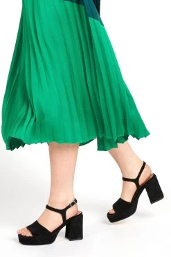 Jones Bootmaker Giuseppa Black Platform Heel Sandals