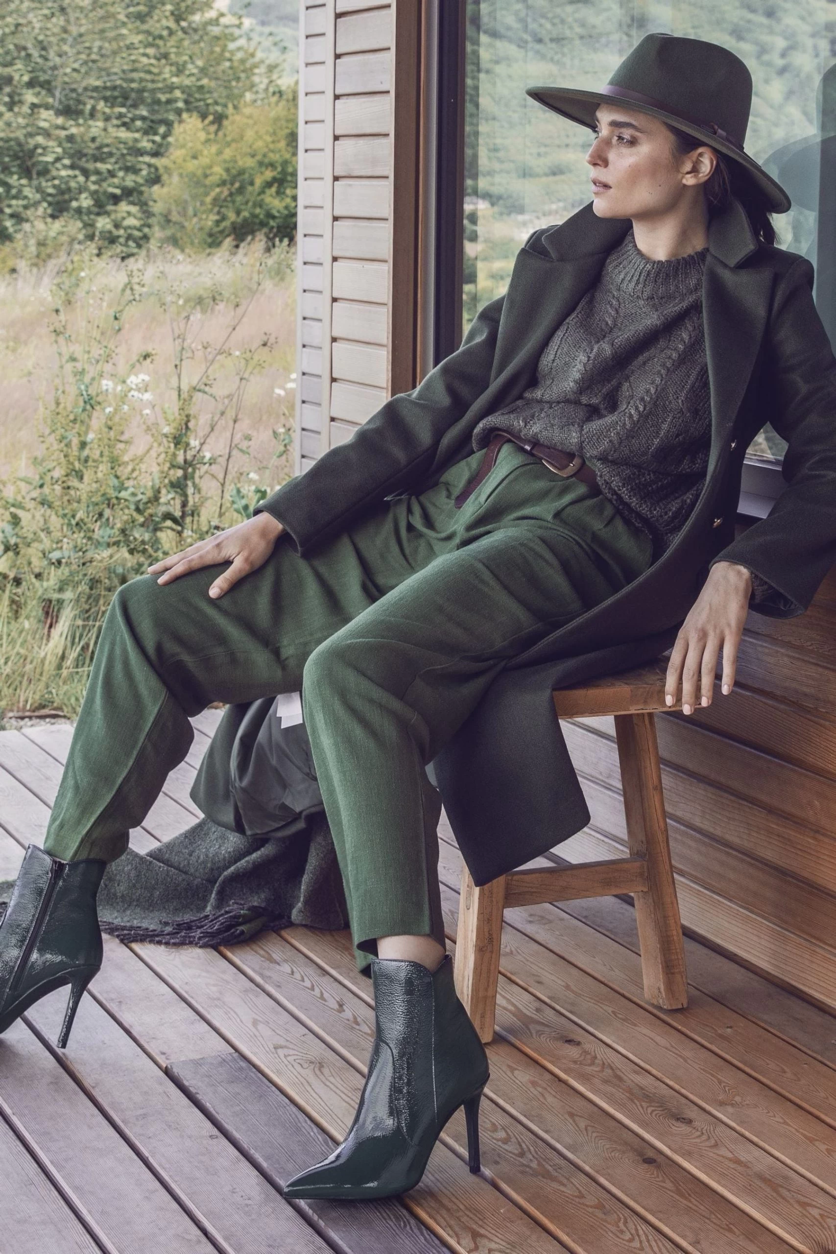 Jones Bootmaker Green Cadence Heeled Leather Ankle Boots 3 Jones Bootmaker Green Cadence Heeled Leather Ankle Boots