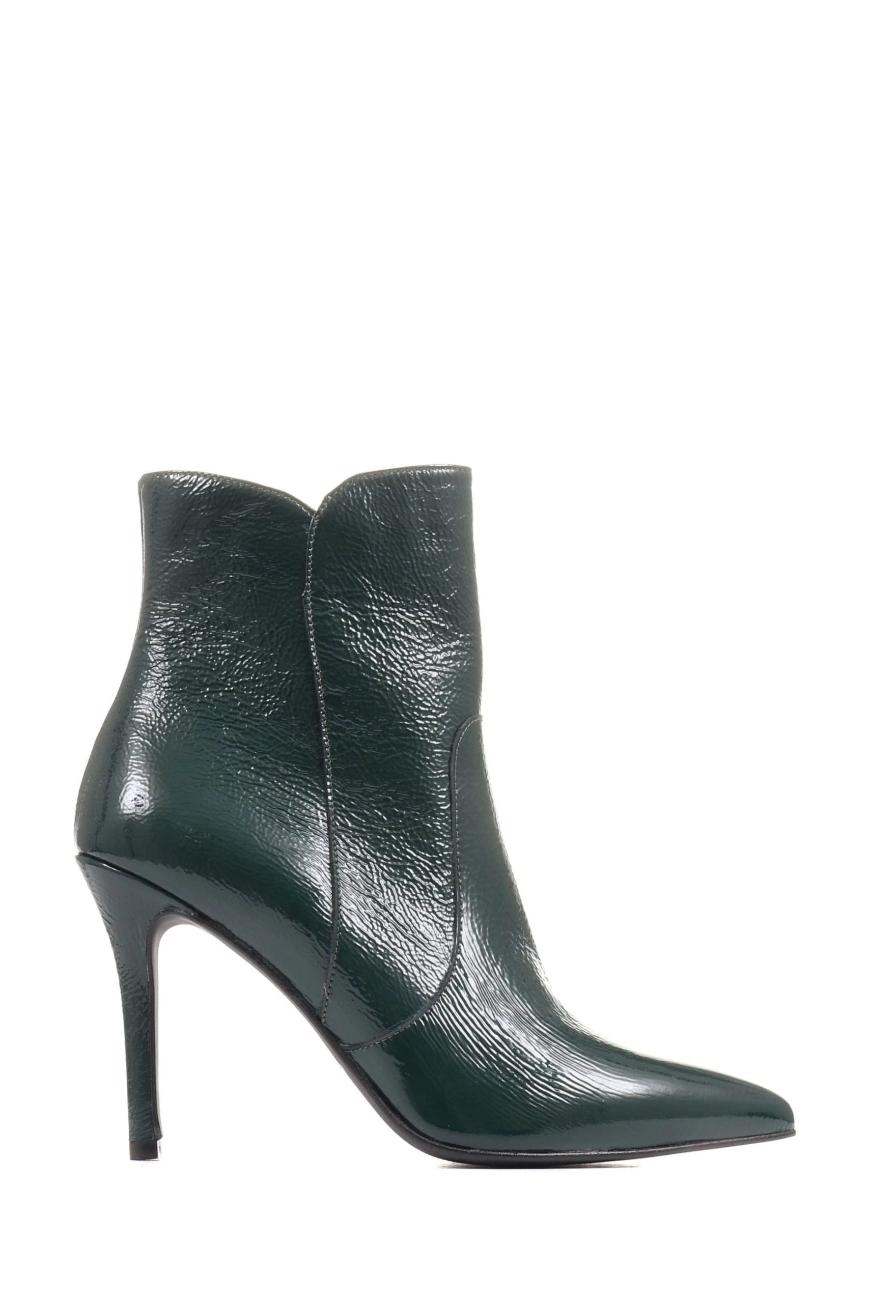Jones Bootmaker Green Cadence Heeled Leather Ankle Boots 4 Jones Bootmaker Green Cadence Heeled Leather Ankle Boots - Image 2