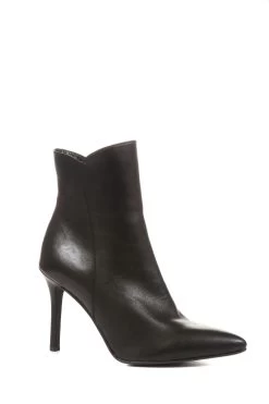 Jones Bootmaker Cadence Heeled Leather Black Ankle Boots -Boutique Fashion Shoe Store D03584s3