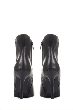 Jones Bootmaker Cadence Heeled Leather Black Ankle Boots -Boutique Fashion Shoe Store D03584s4