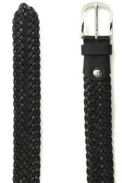 Jones Bootmaker Mens Vancouver Braided Black Leather Belt 6 Jones Bootmaker Mens Vancouver Braided Black Leather Belt -Boutique Fashion Shoe Store D18759s2