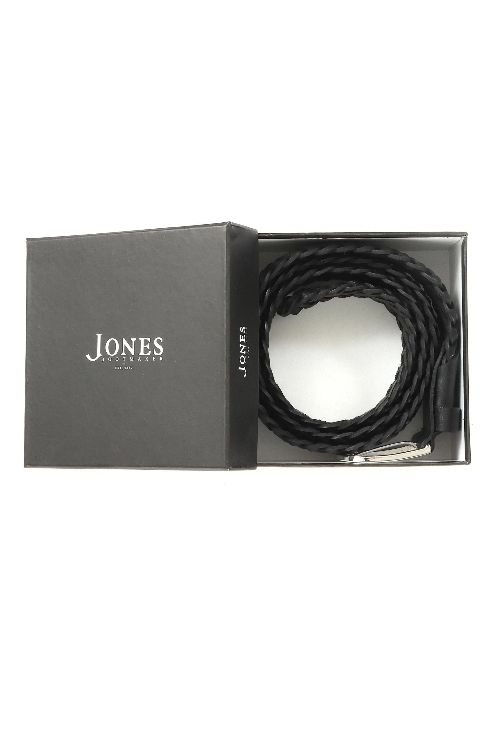 Jones Bootmaker Mens Vancouver Braided Black Leather Belt 5 Jones Bootmaker Mens Vancouver Braided Black Leather Belt - Image 3