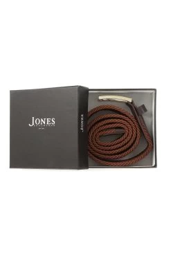 Jones Bootmaker Upton Park Mens Brown Braided Belt -Boutique Fashion Shoe Store D18762s3