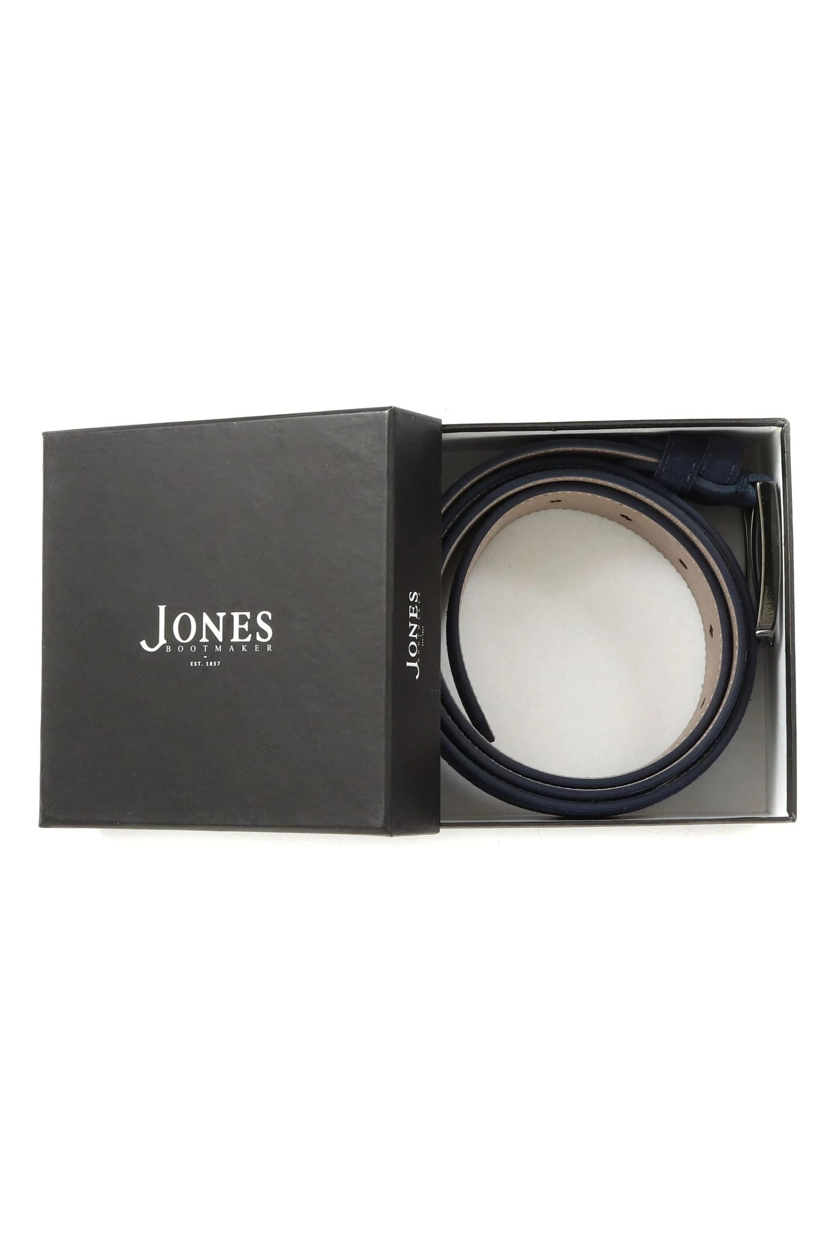 Jones Bootmaker Upney Mens Blue Suede Leather Belt 4 Jones Bootmaker Upney Mens Blue Suede Leather Belt - Image 3