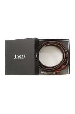 Jones Bootmaker Mens Upminster Brown Leather Belt -Boutique Fashion Shoe Store D18765s3