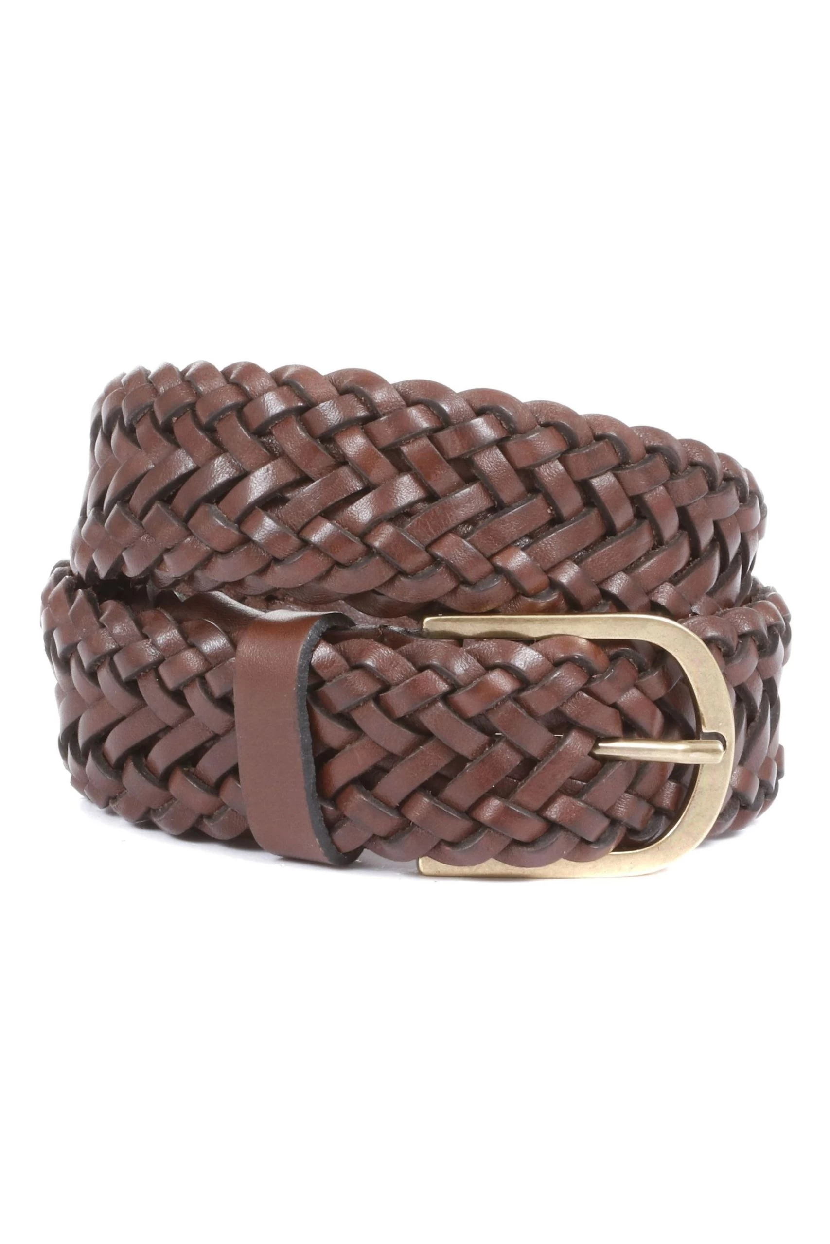 Jones Bootmaker Mens Vancouver Brown Braided Leather Belt 3 Jones Bootmaker Mens Vancouver Brown Braided Leather Belt