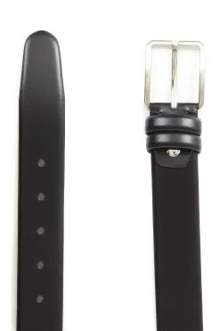 Jones Bootmaker Mens Uxbridge Black Leather Belt -Boutique Fashion Shoe Store D18769s2