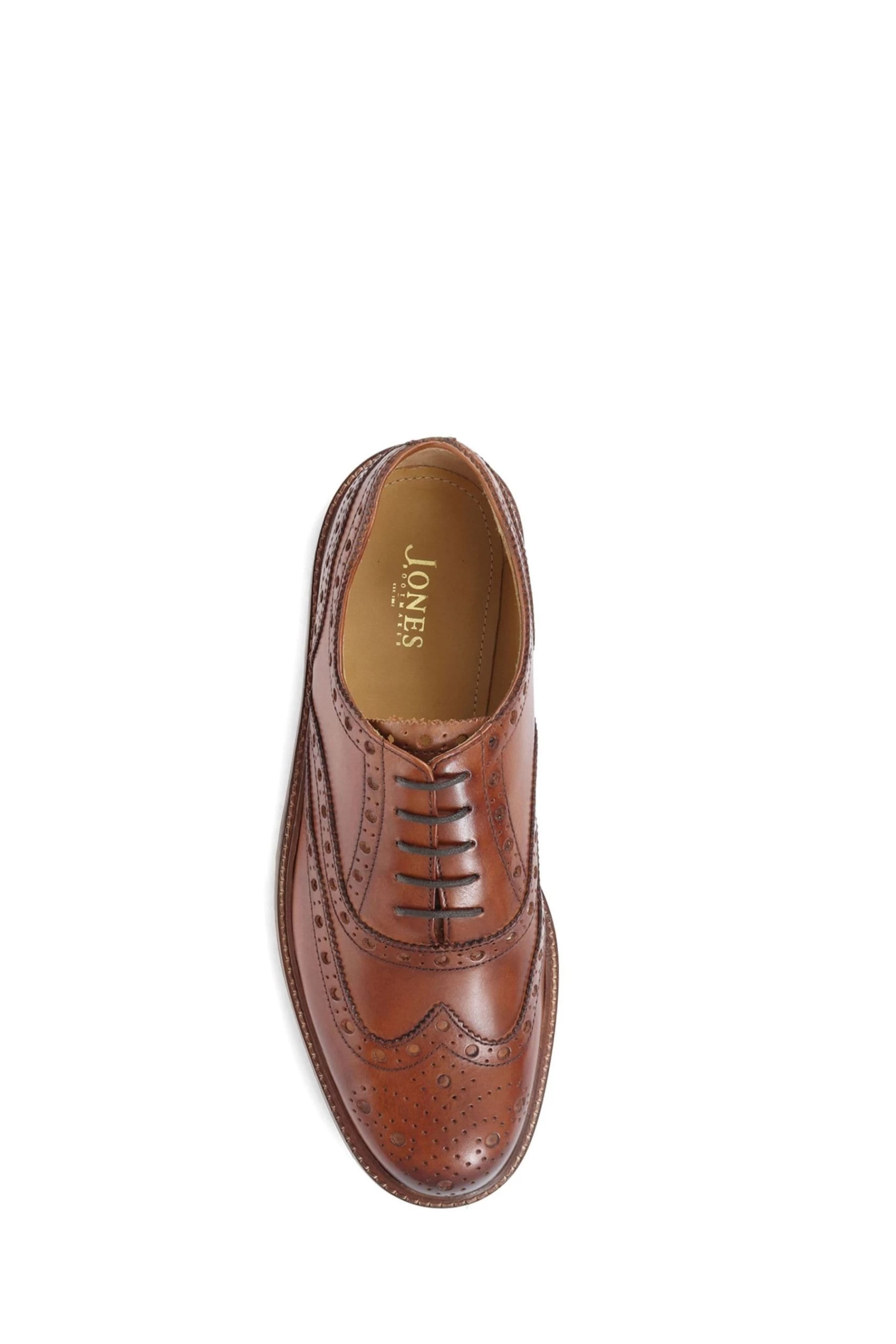 Jones Bootmaker Mens Natural Bertie Oxford Brogues 6 Jones Bootmaker Mens Natural Bertie Oxford Brogues - Image 4