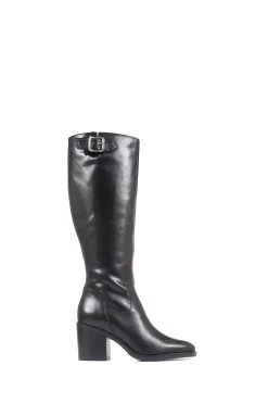 Jones Bootmaker Cesena Slim Leather Black Knee Boots