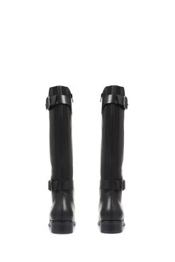 Jones Bootmaker Carrara Medium Leather Black Knee Boots -Boutique Fashion Shoe Store D26051s5