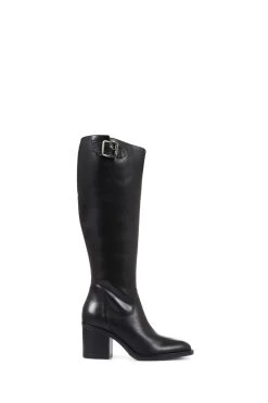 Jones Bootmaker Cesena Medium Leather Black Knee Boots