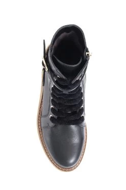 Jones Bootmaker Simonetta Biker Black Boots -Boutique Fashion Shoe Store D26179s5