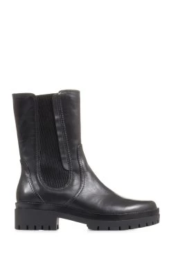 Jones Bootmaker Santina Long Black Leather Chelsea Boots -Boutique Fashion Shoe Store D26180s2