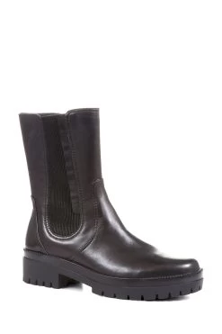 Jones Bootmaker Santina Long Black Leather Chelsea Boots -Boutique Fashion Shoe Store D26180s3