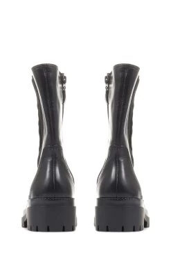 Jones Bootmaker Santina Long Black Leather Chelsea Boots -Boutique Fashion Shoe Store D26180s4