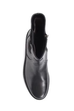 Jones Bootmaker Santina Long Black Leather Chelsea Boots -Boutique Fashion Shoe Store D26180s5