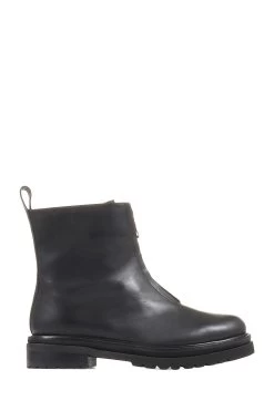 Jones Bootmaker Lanie Black Zip-Up Chunky Boots