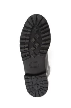 Jones Bootmaker Lanie Black Zip-Up Chunky Boots -Boutique Fashion Shoe Store D26183s5