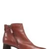 Jones Bootmaker Brown Sylvana Block Heel Ankle Boots -Boutique Fashion Shoe Store D26961s