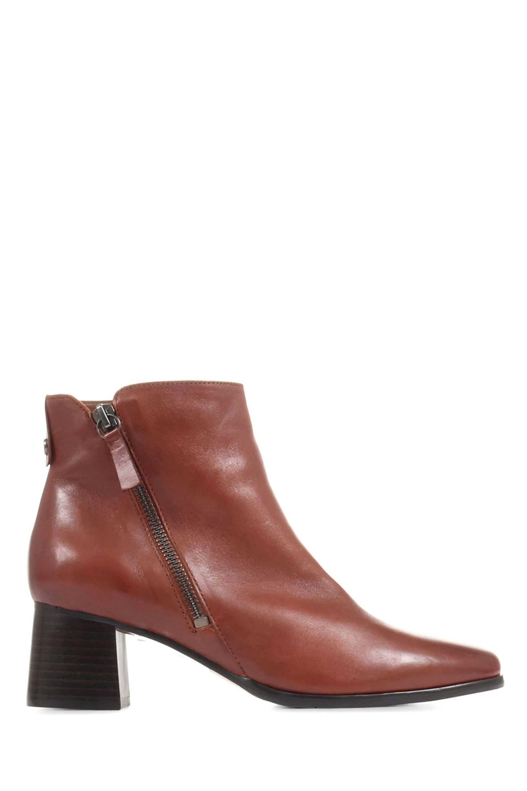 Jones Bootmaker Brown Sylvana Block Heel Ankle Boots 3 Jones Bootmaker Brown Sylvana Block Heel Ankle Boots